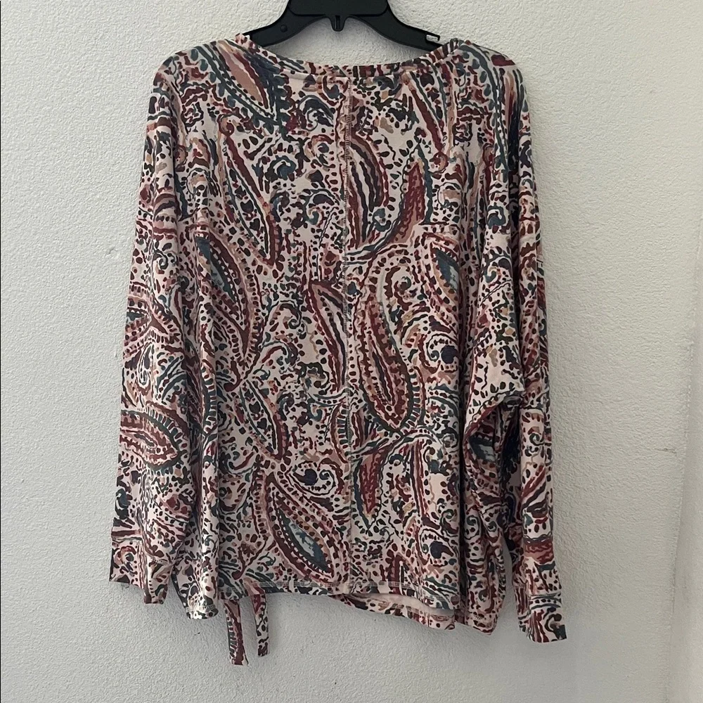 Westbound Multicolor Paisley Long Sleeve Top - Picture 4 of 11